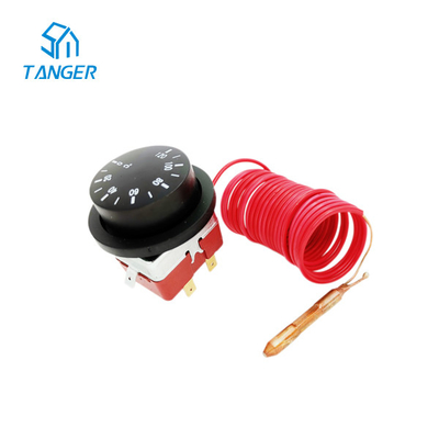 노브 조정할 수 있는 모세관은 2500 밀리미터 120 도 250V AC 16A를 자동온도조절장치를 답니다